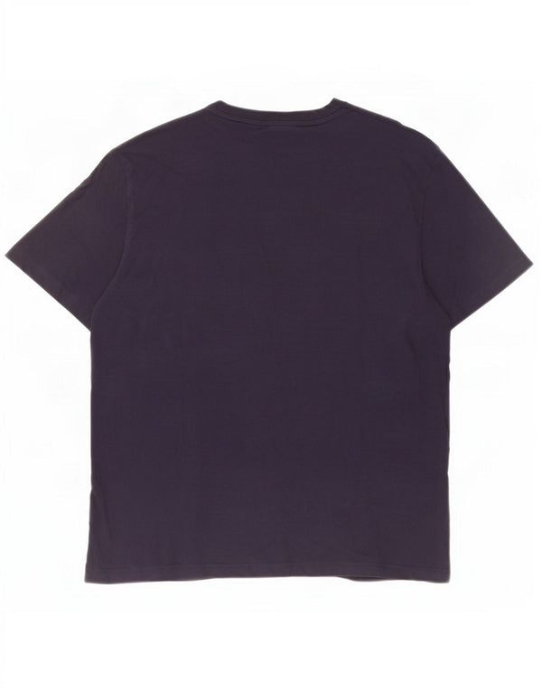 Gant Mens T-Shirt Top Large Navy Blue Cotton