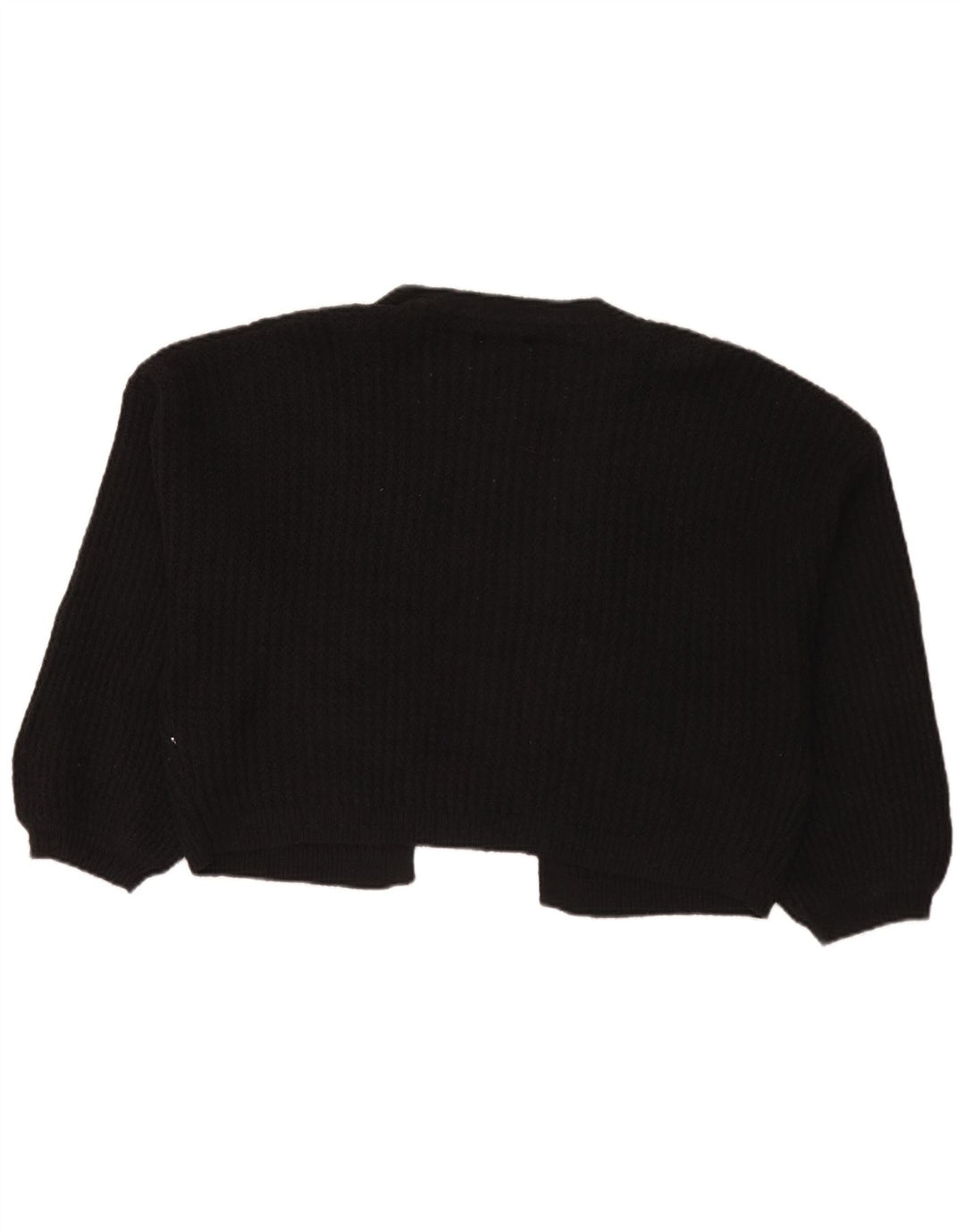 Fat Face Damen-Strickjacke, übergroß, kurz, offen, Gr. 14, Schwarz