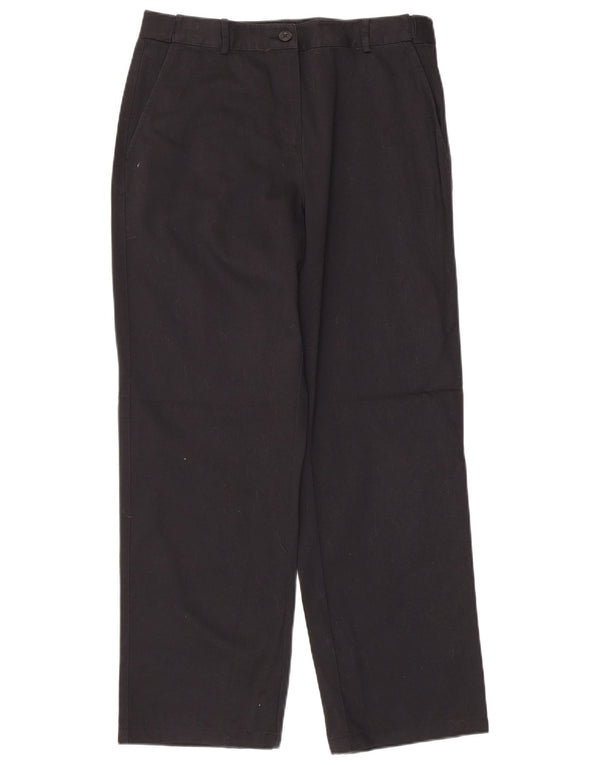 L.L.Bean Damen Gerade Chinohose US 8 Medium W30 L27 Schwarze Baumwolle
