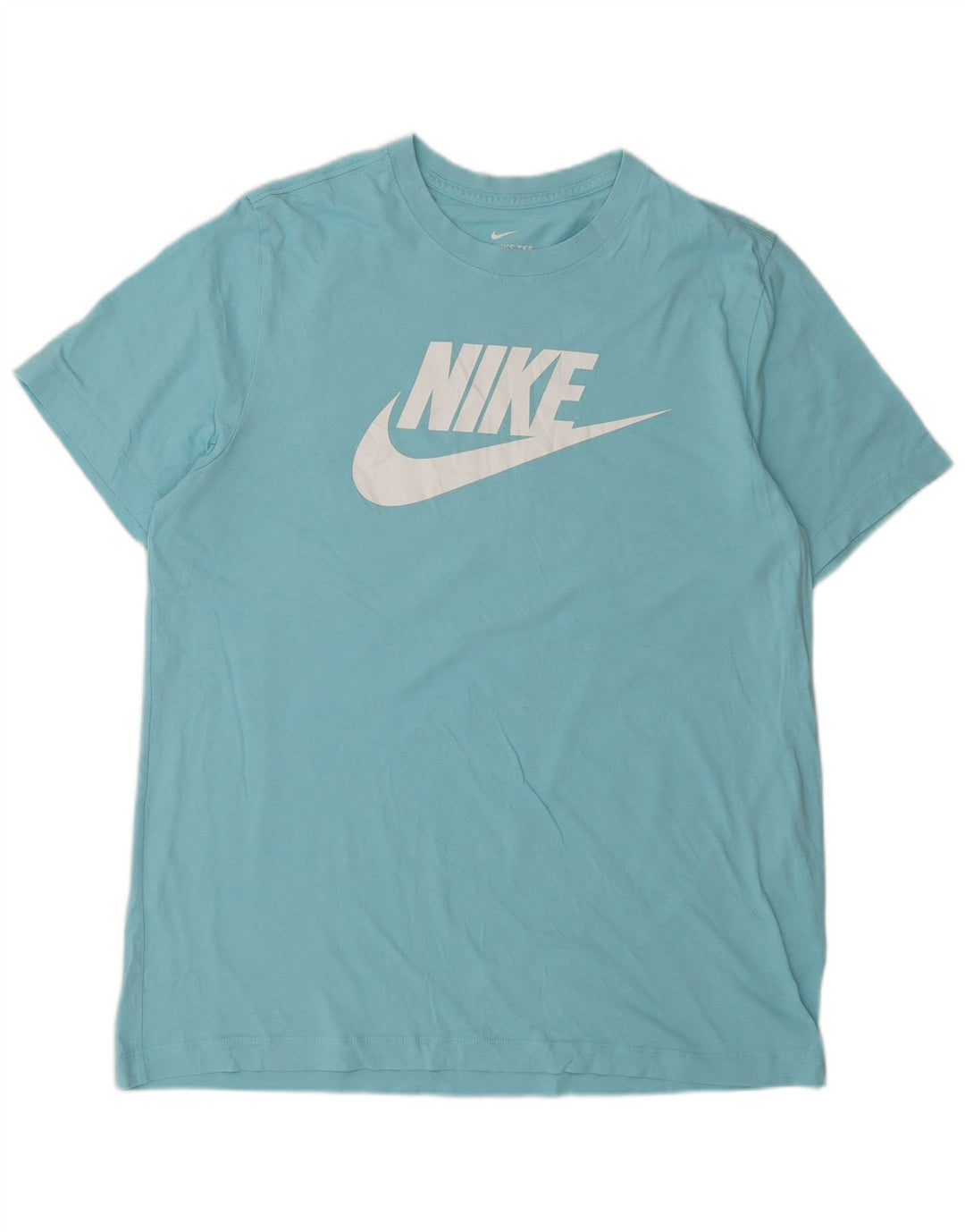 Nike Herren T-Shirt Top Large Blau Baumwolle