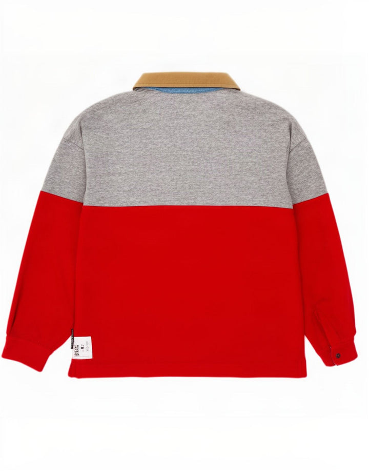 Think Pink Herren-Fleecepullover mit Rollkragen, XL, rotes Farbblock-Polyester