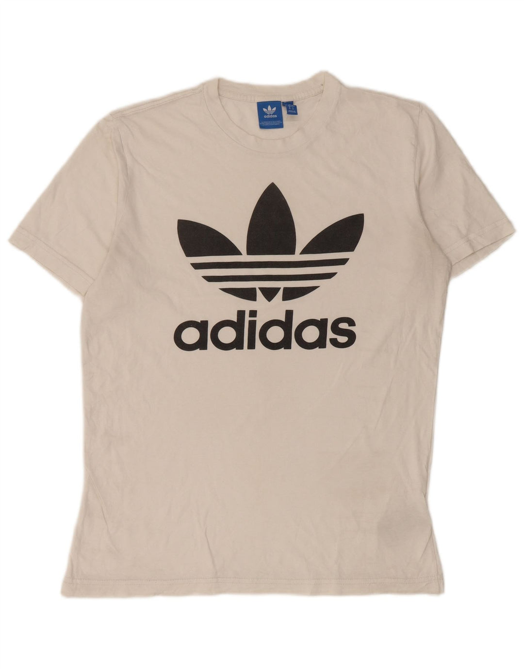Adidas Herren Grafik-T-Shirt-Oberteil aus mittelweißer Baumwolle
