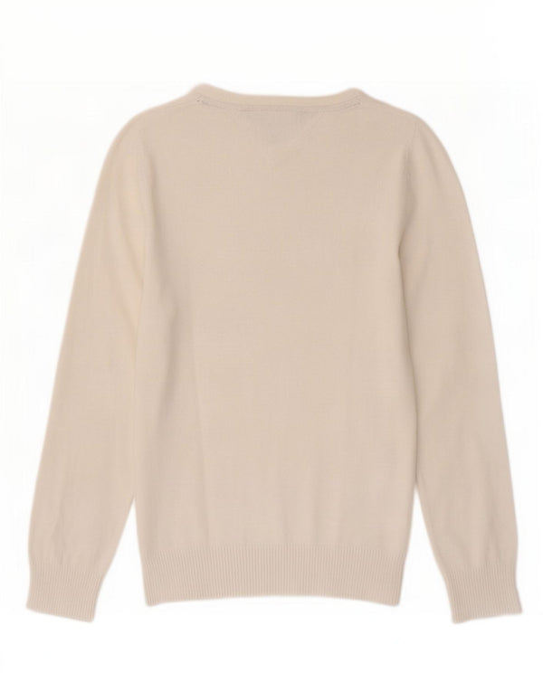 Tommy Hilfiger Damen-Pullover mit U-Boot-Ausschnitt, Gr. 12, Mittelweiß