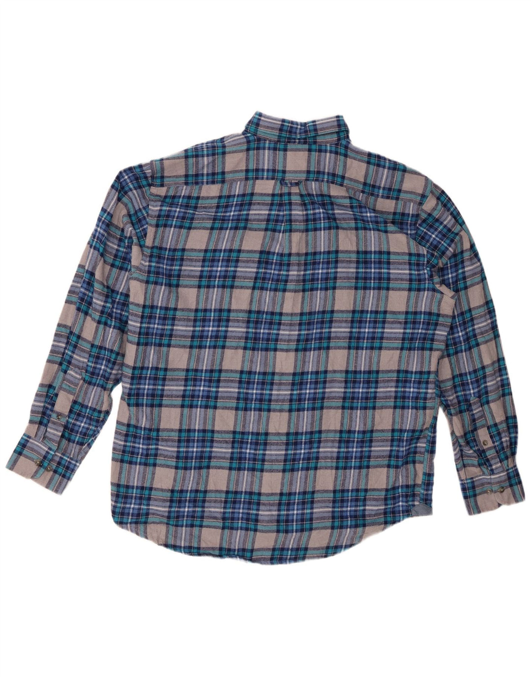 IZOD Herren-Flanellhemd XL, blau kariert, Baumwolle