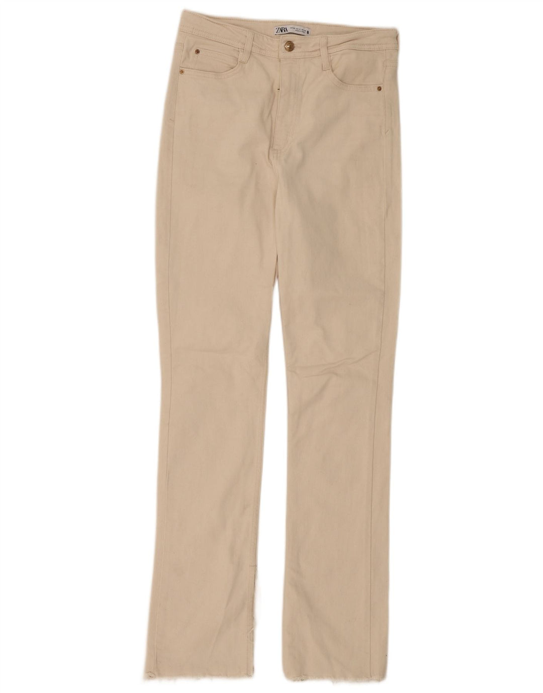 Zara Damen Slim Jeans EU 38 Small W28 L33 Off White