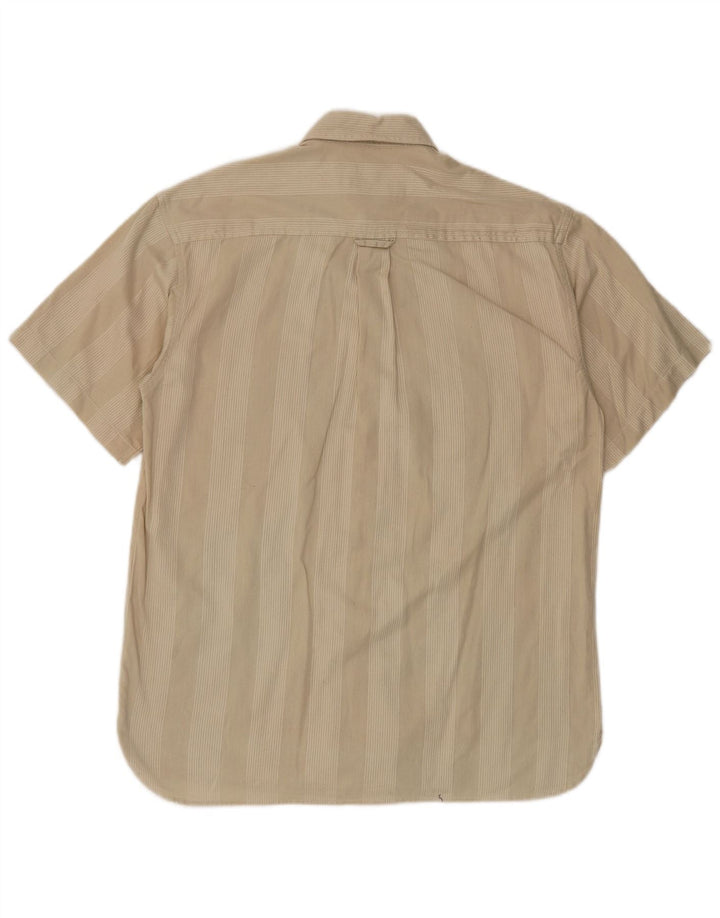 Vintage Herren Kurzarmhemd Mittelbeige