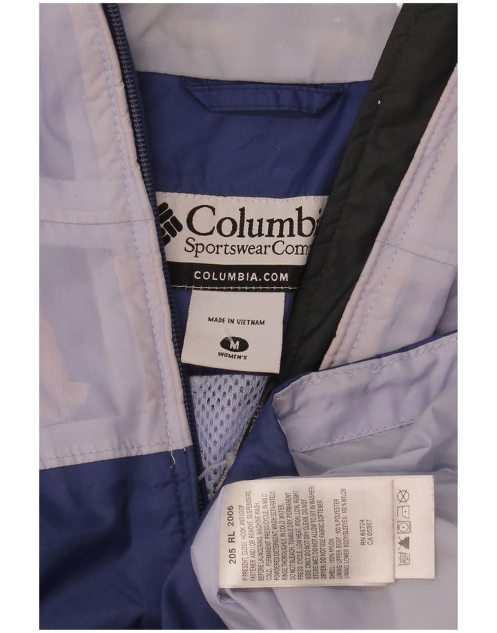 Columbia Damen Omni-Tech Kapuzen-Regenjacke UK 14 Mittelblauer Farbblock