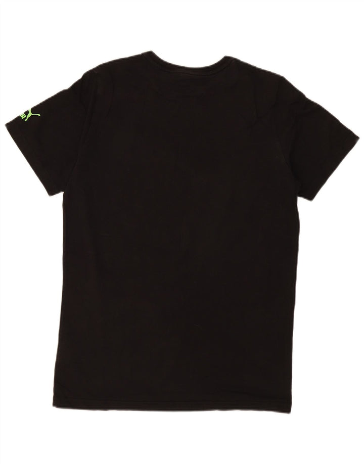 Puma Herren Grafik T-Shirt Top Small Schwarz Baumwolle
