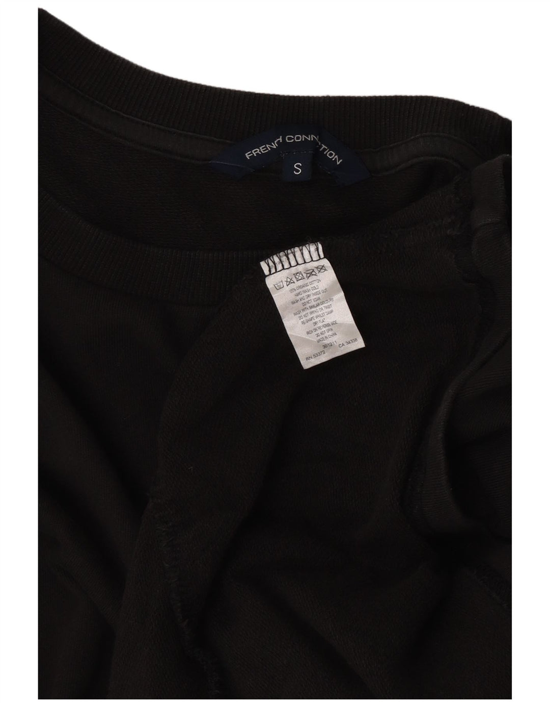 French Connection Damen-Oversize-Stufenkleid, UK-Größe 10, Größe S, Schwarz, Baumwolle