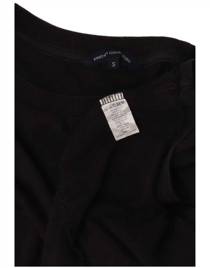 French Connection Damen-Oversize-Stufenkleid, UK-Größe 10, Größe S, Schwarz, Baumwolle