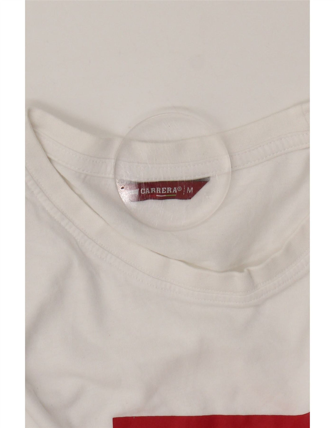 CARRERA Mens Graphic T-Shirt Top Medium White Vintage Carrera and Second-Hand Carrera from Messina Hembry 