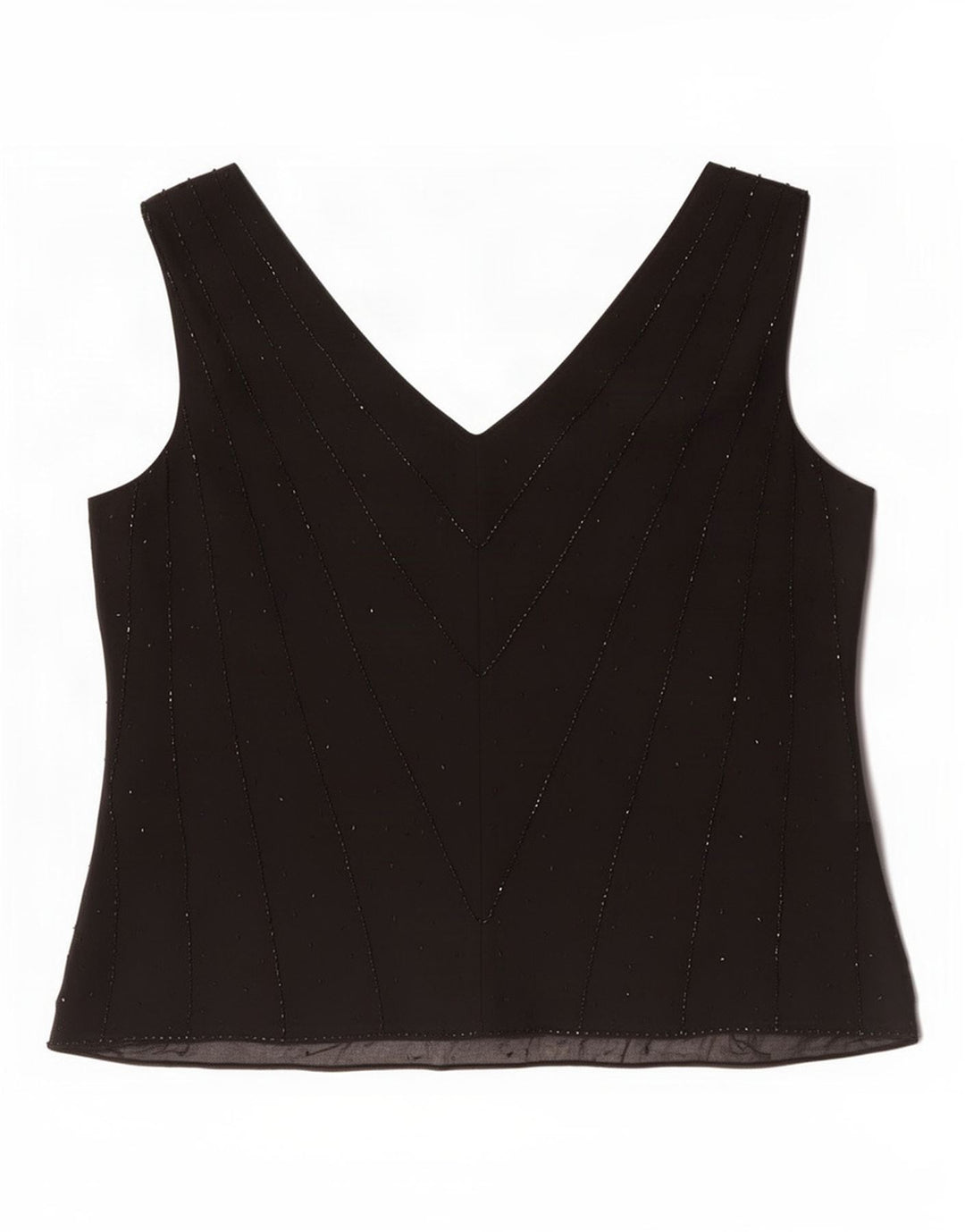 Marks & Spencer Damen ärmelloses Blusenoberteil, UK 20 2XL, schwarze Seide