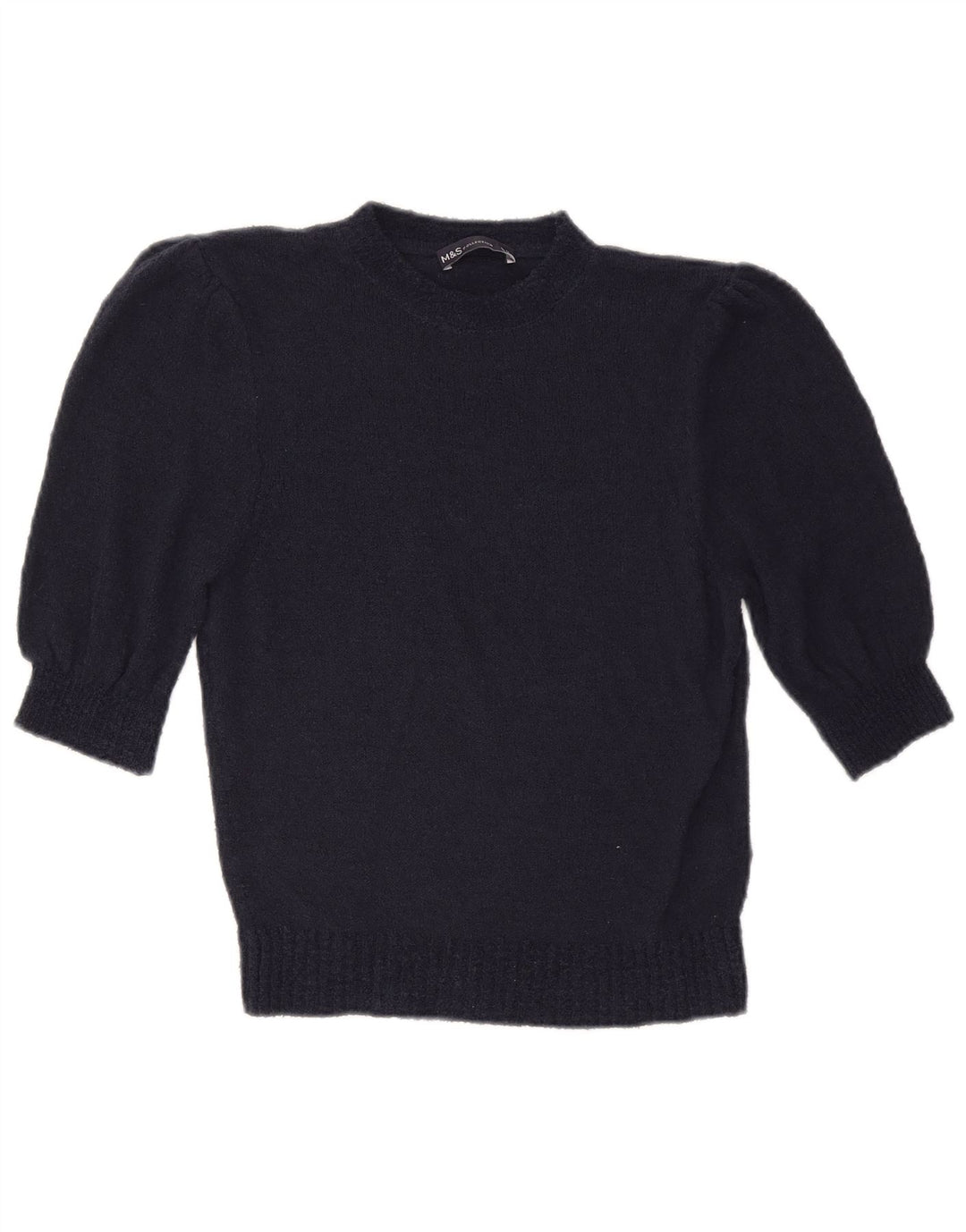 Marks & Spencer Damen-Pullover mit Rundhalsausschnitt, Gr. 12, mittleres Marineblau