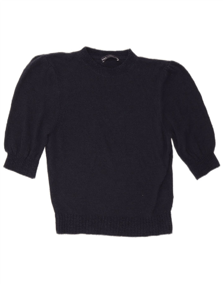 Marks & Spencer Damen-Pullover mit Rundhalsausschnitt, Gr. 12, mittleres Marineblau