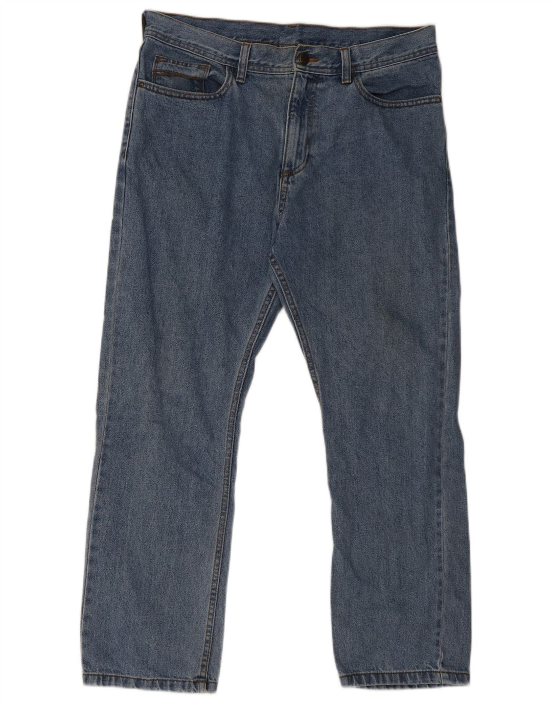 Marks & Spencer Herren Straight Jeans W34 L29 Blaue Baumwolle