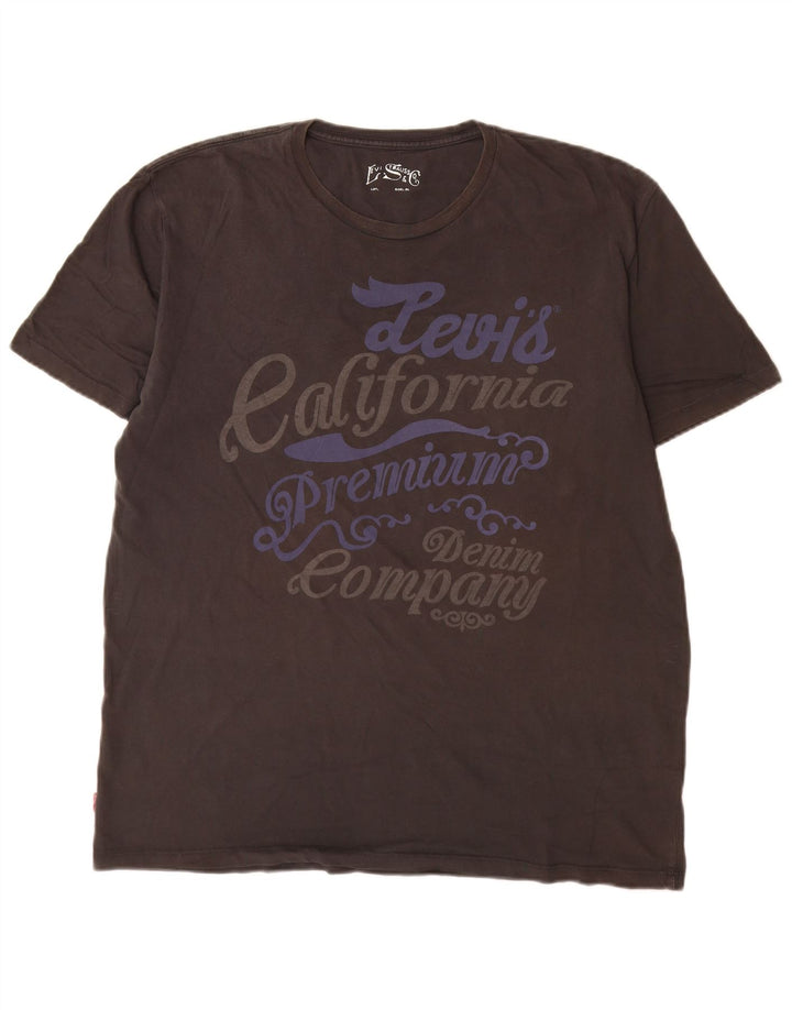 Levi's Herren-T-Shirt mit Grafik, XL, graue Baumwolle