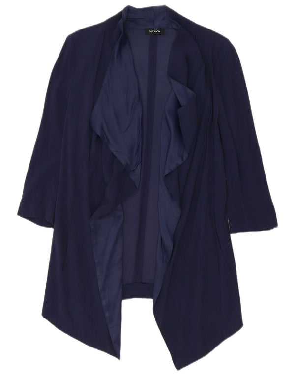 Max & Co. Offene Damen-Blazerjacke mit 3/4-Ärmeln, UK 6, XS, Marineblau, Viskose