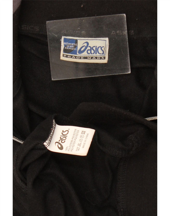 Asics Damen-Trainingsanzug-Top-Jacke UK 14 Mittelschwarzes Polyester