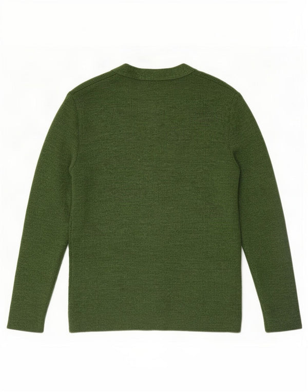 Vintage Damen Cardigan Pullover UK 12 Mittelgrün