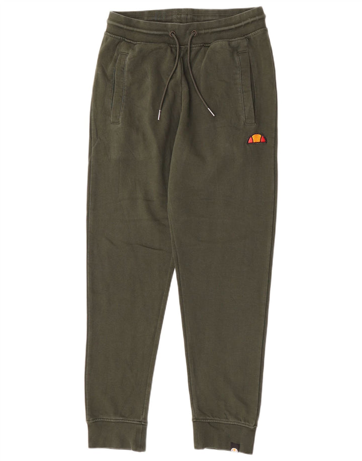 Ellesse Herren-Trainingshose, Jogginghose, Größe S, Khaki, Baumwolle
