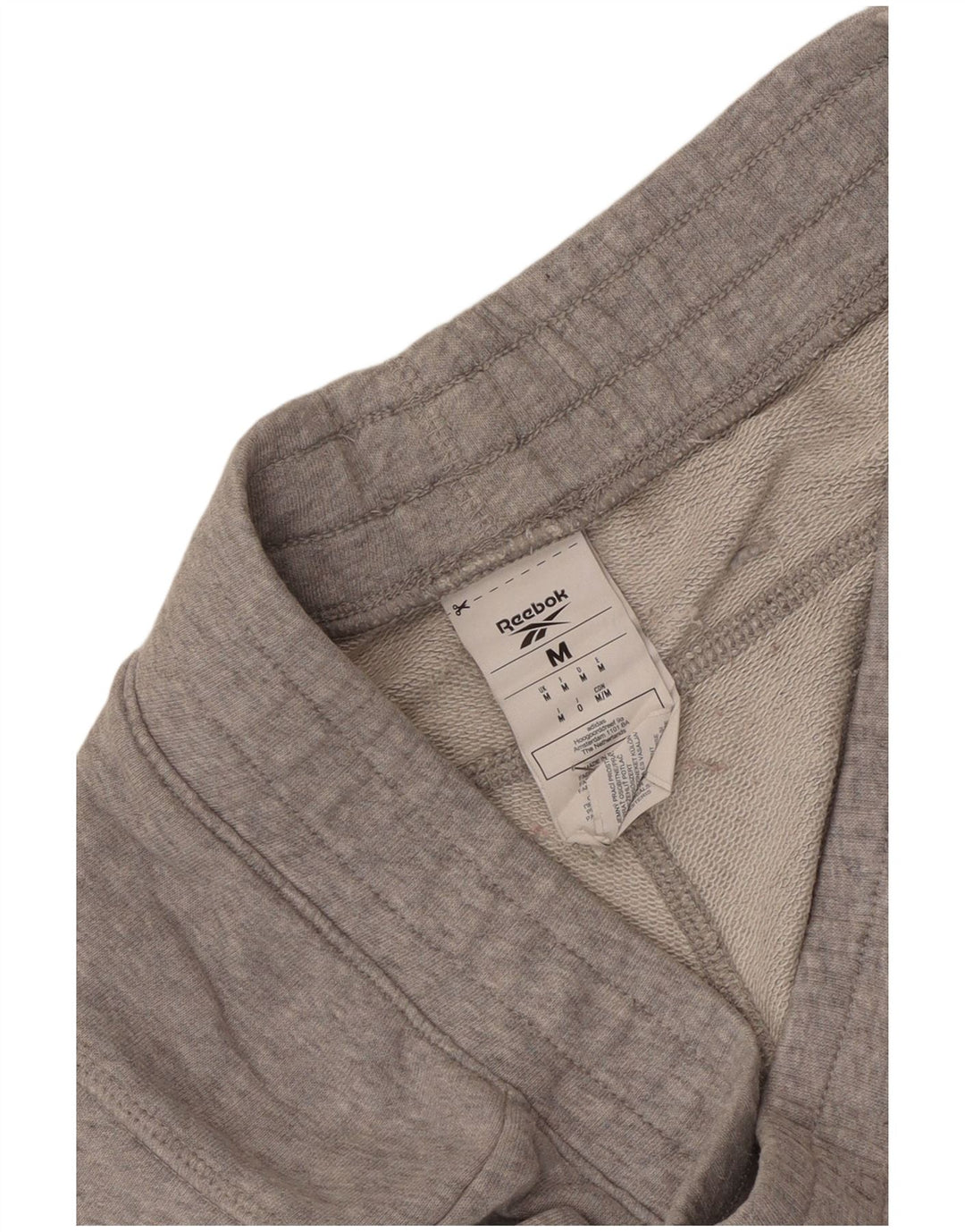 Reebok Herren-Trainingshose, Jogginghose, mittelgrau gefleckte Baumwolle