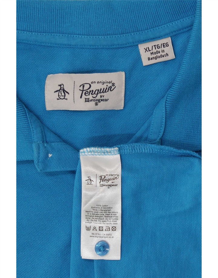 Penguin Herren Poloshirt XL Blau Baumwolle