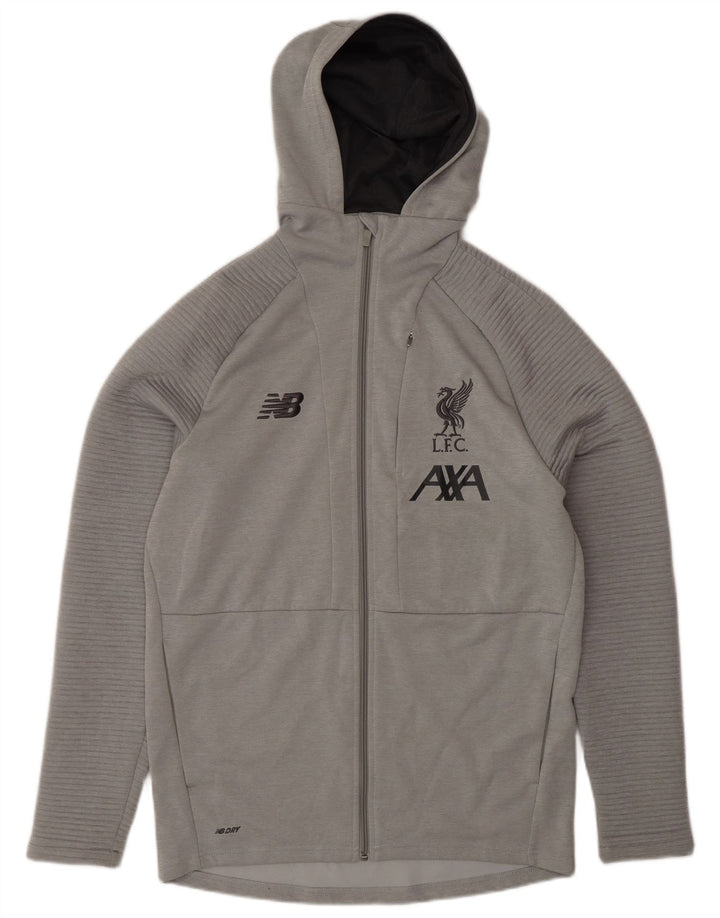 New Balance Herren Liverpool Graphic Zip Hoodie Pullover Mittelgraues Polyester