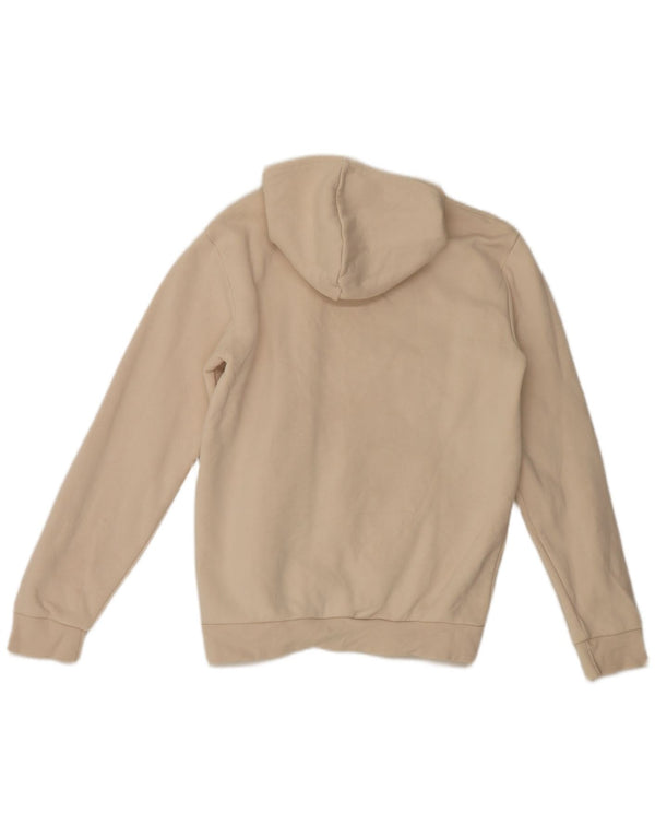 Adidas Mens Hoodie Jumper Small Beige Cotton