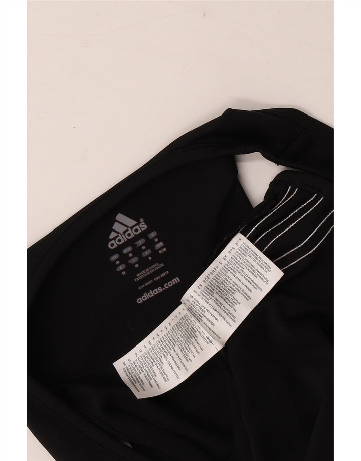 Adidas Damen Ärmelloser Playsuit UK 12 Medium Schwarz Polyester