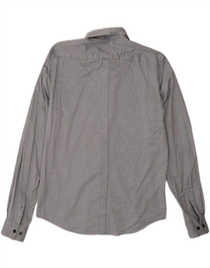 Dkny Herren-Hemd, groß, aus grauer Baumwolle