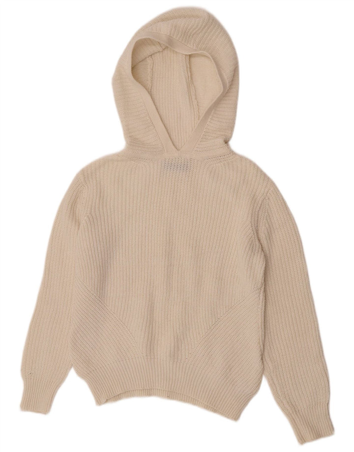 Marks & Spencer Damen-Pullover mit Kapuze, Gr. 10, Größe S, gebrochenes Weiß
