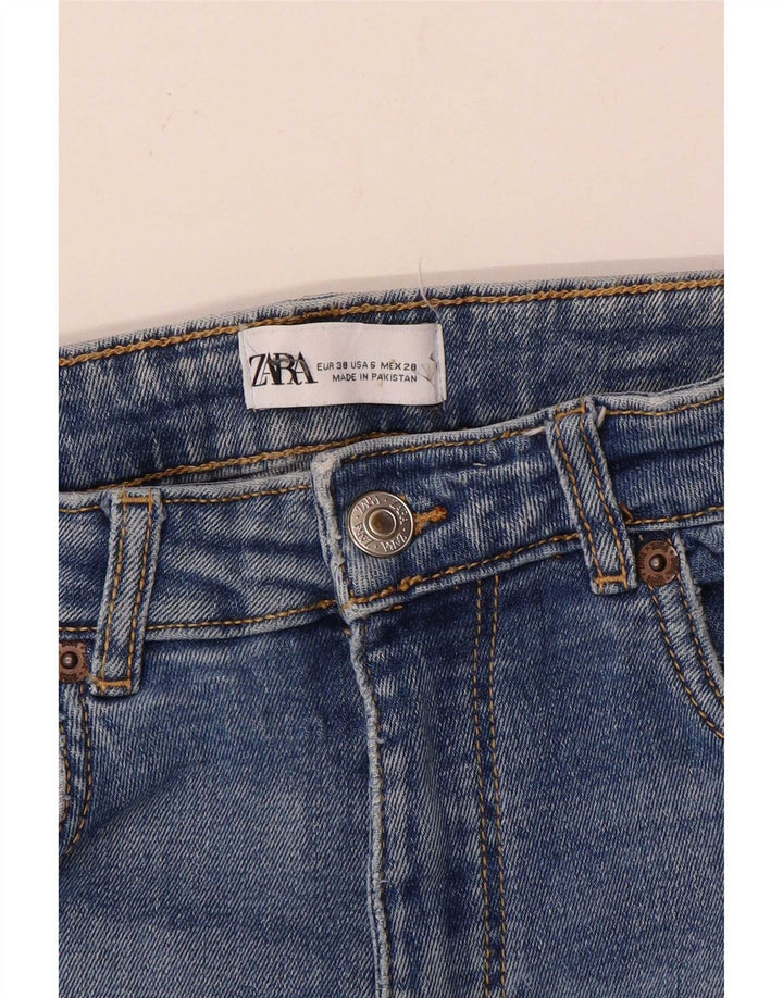 Zara Damen Bootcut Jeans EU 38 Small W28 L27 Blau
