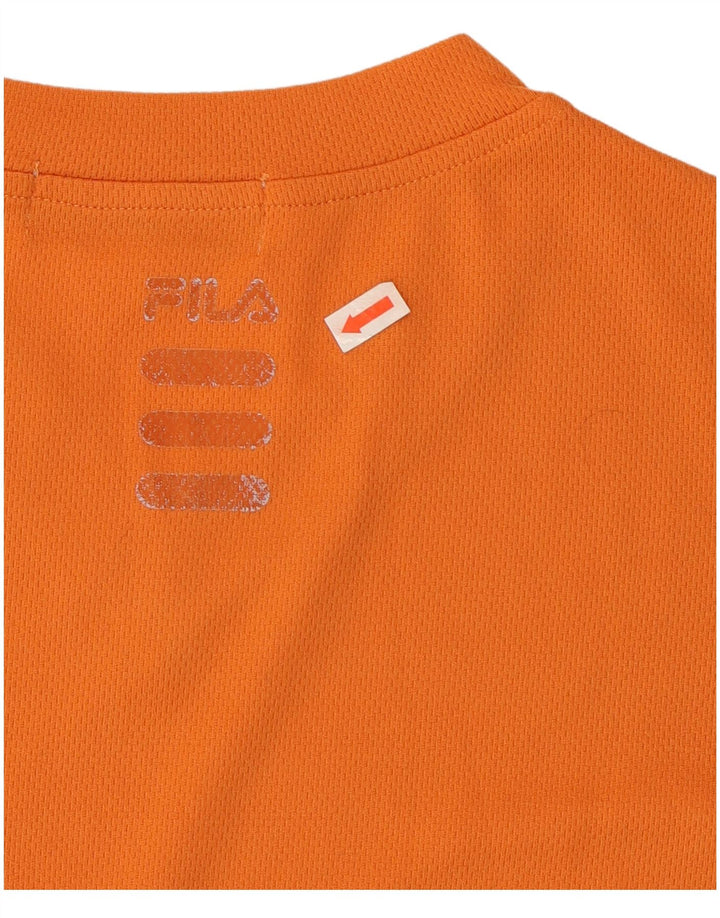 FILA Damen T-Shirt Top UK 16 Large Orange Polyester