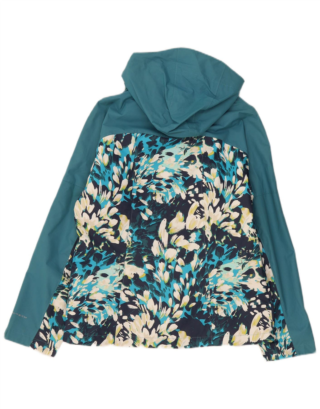 Columbia Damen-Windbreakerjacke mit Kapuze, UK 10, Größe S, blau, geblümt, Polyester