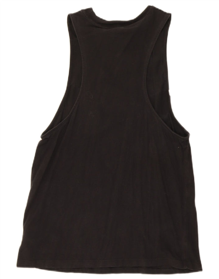 Adidas Damen Graphic Vest Top UK 12 Mittelschwarze Baumwolle