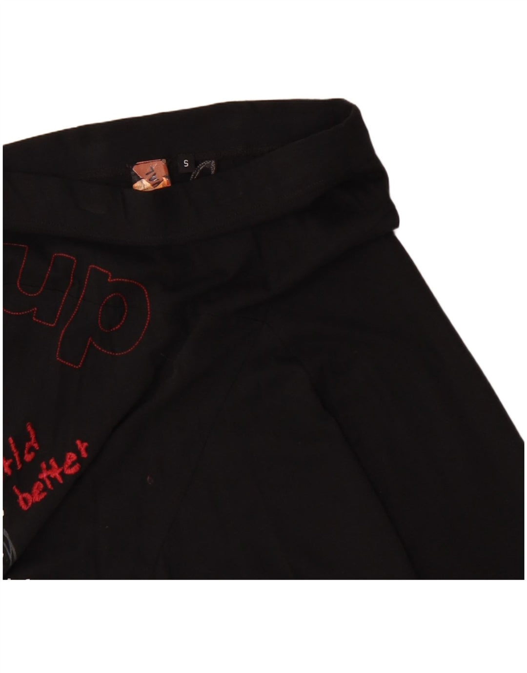 Desigual Damen Grafik-A-Linien-Rock, Größe S, Größe 25, Schwarz, Baumwolle