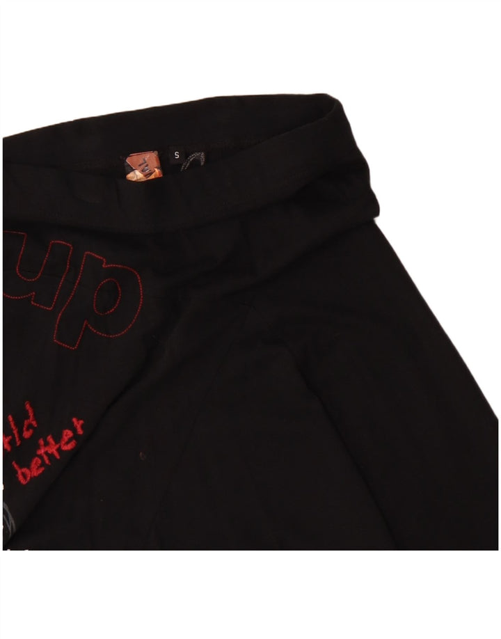 Desigual Damen Grafik-A-Linien-Rock, Größe S, Größe 25, Schwarz, Baumwolle