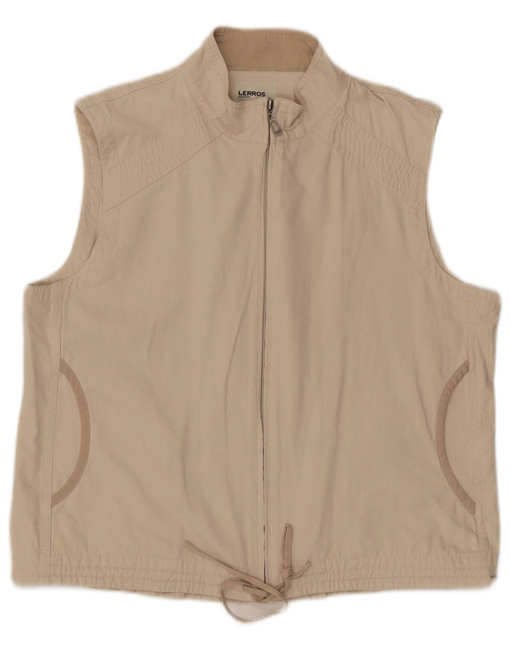 Lerros Damen Weste IT 42 mittelbeige Baumwolle