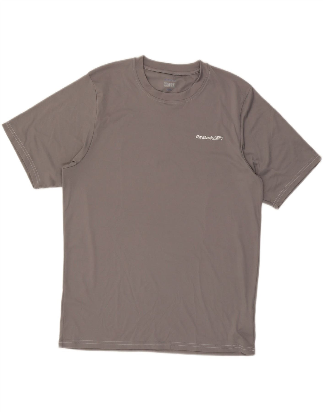 REEBOK Mens T-Shirt Top Large Grey Polyester Vintage Reebok and Second-Hand Reebok from Messina Hembry 