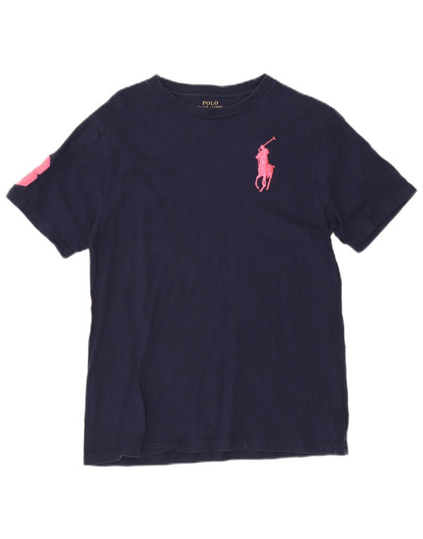 Polo Ralph Lauren Mädchen-T-Shirt mit Grafik, 14–15 Jahre, Größe L, Marineblau