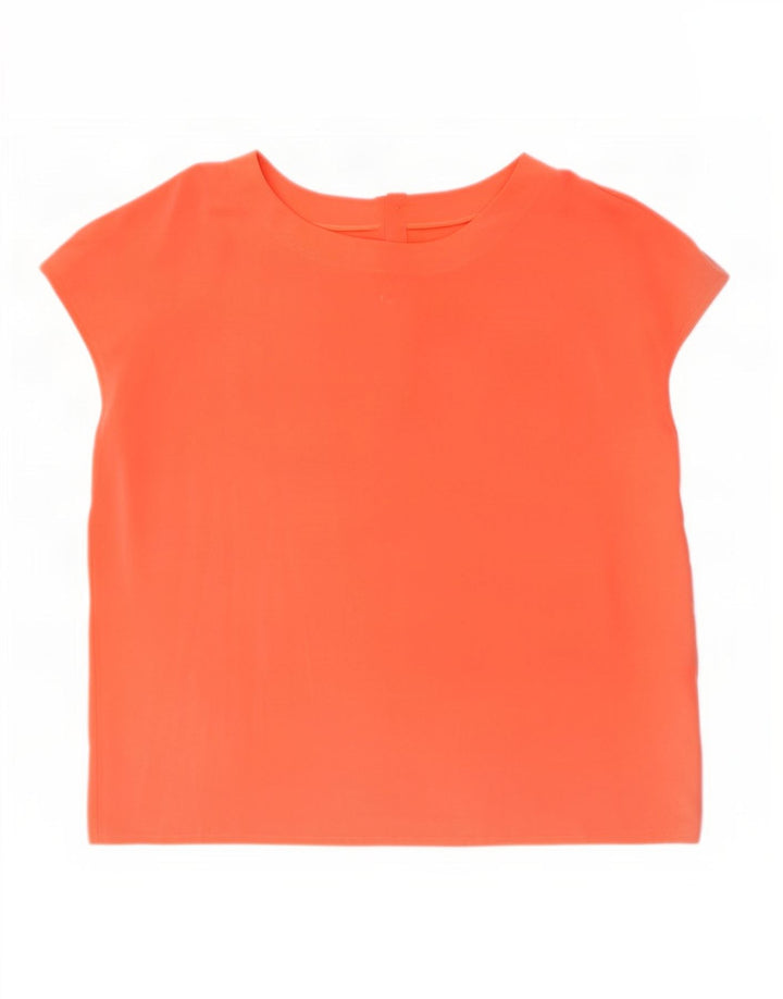Vintage Damen Bluse Top UK 18 XL Orange