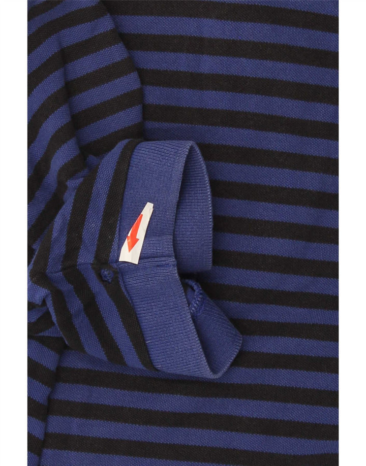 Nike Herren Inter Mailand Poloshirt Mittelgroße marineblaue gestreifte Baumwolle