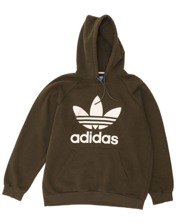 Adidas Herren Kapuzenpullover mit Grafik, groß, Khaki, Baumwolle