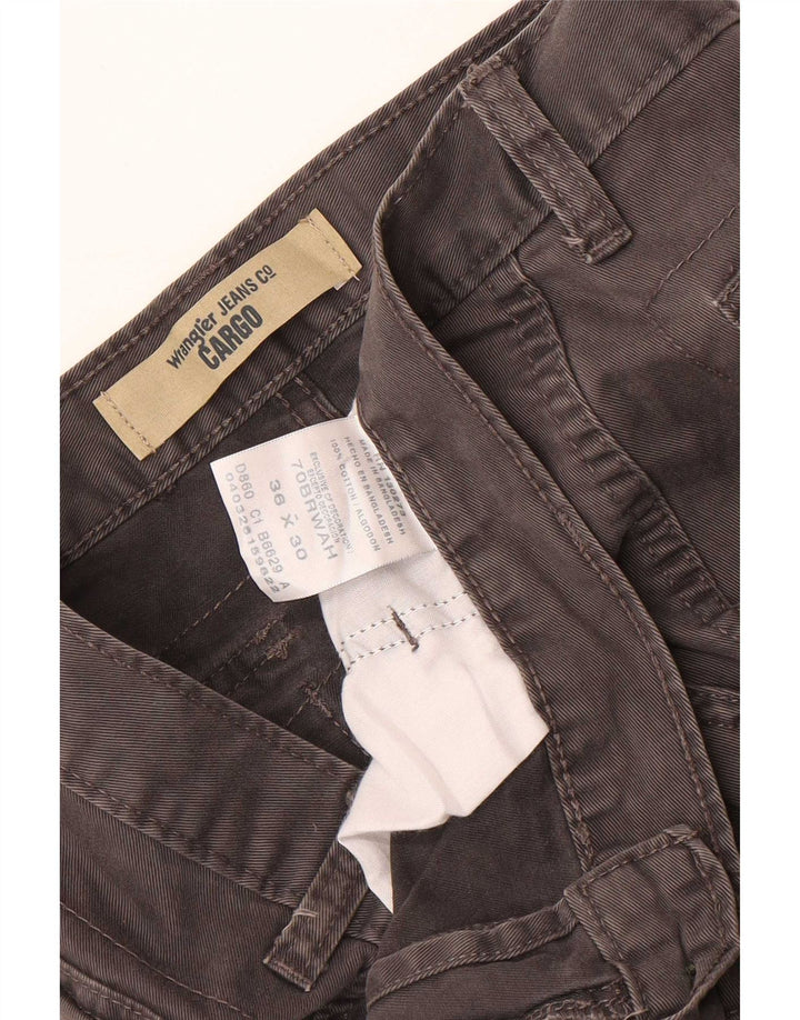 Wrangler Herren gerade Cargohose W36 L30 graue Baumwolle