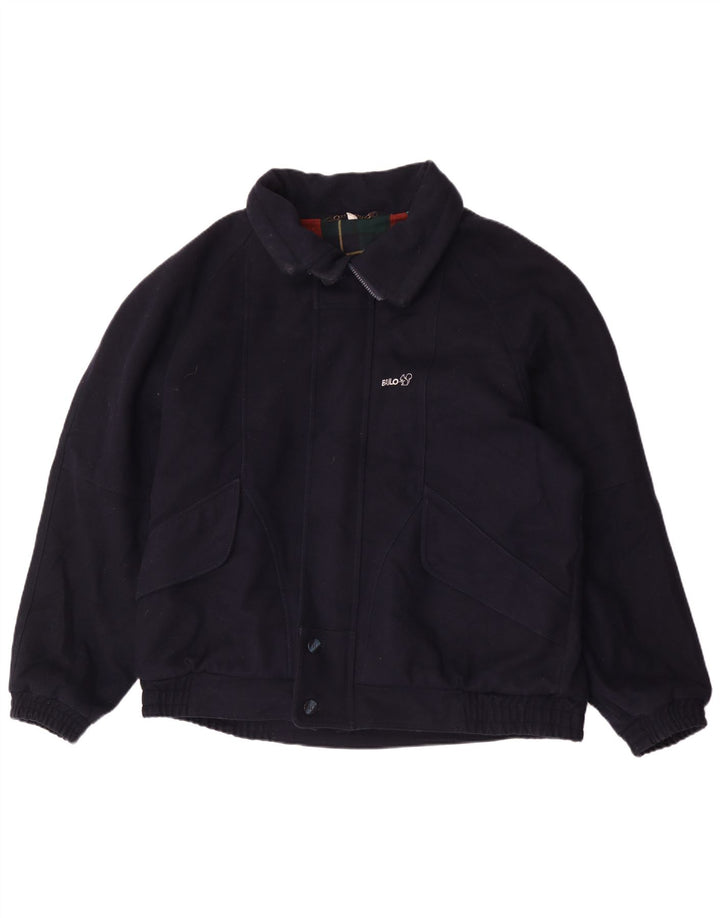Bailo Herren-Bomberjacke mit lockerer Passform, IT 52 XL, marineblaue Wolle