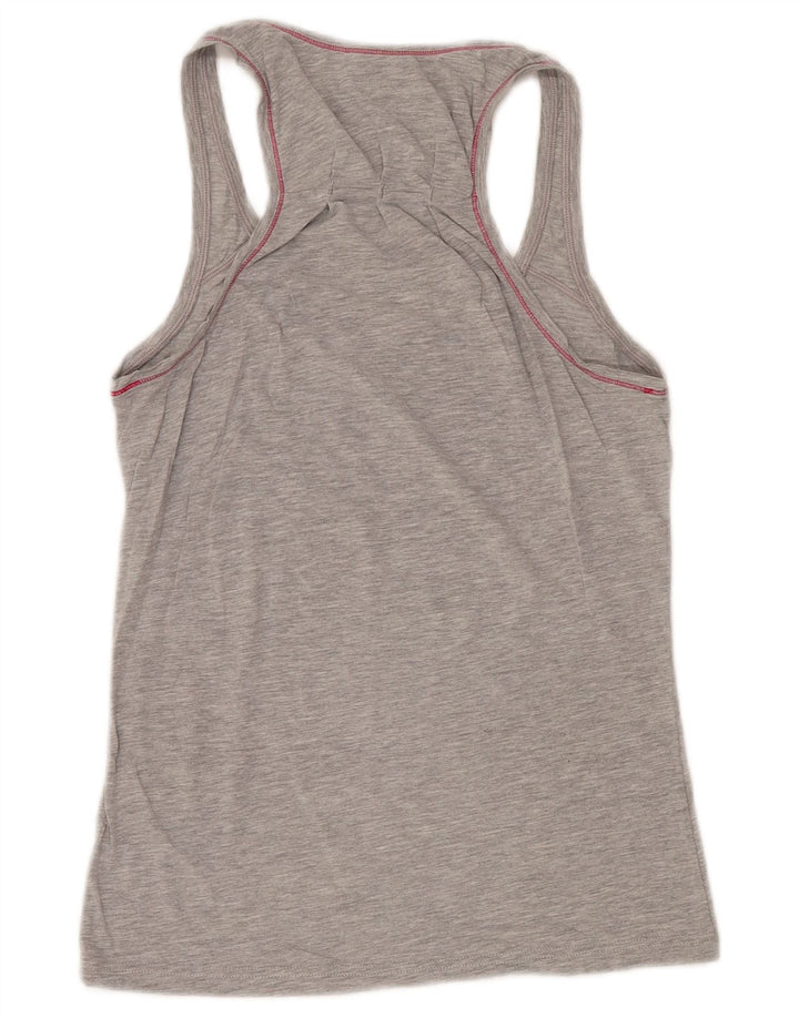 Adidas Damen Graphic Vest Top UK 12 Mittelgrau meliert