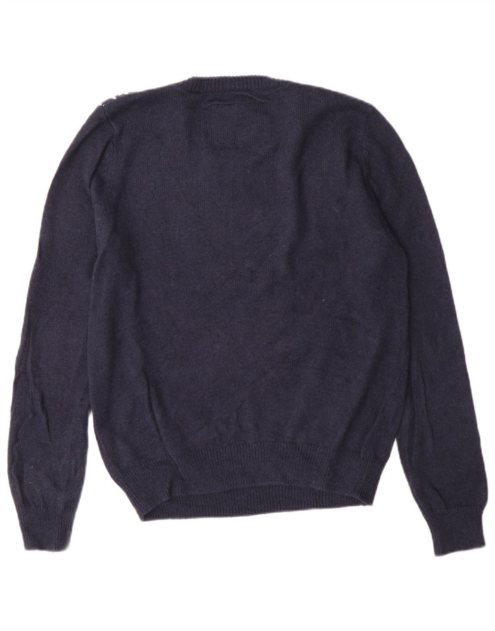 JACK WILLS Damen-Pullover mit Rundhalsausschnitt, Gr. 12, mittleres Marineblau