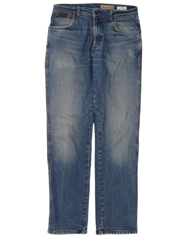 Wrangler Herren Texas Stretch Straight Jeans W32 L34 Blaue Baumwolle