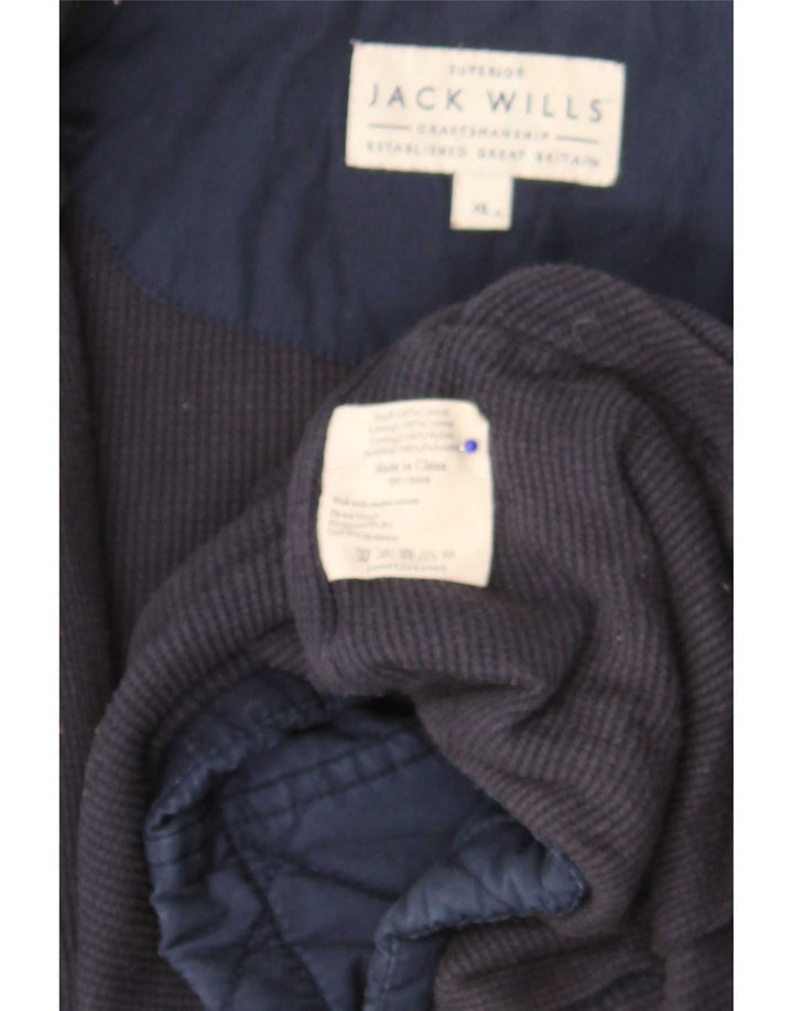 Jack Wills Herren Steppjacke UK 42 XL Marineblaue Baumwolle