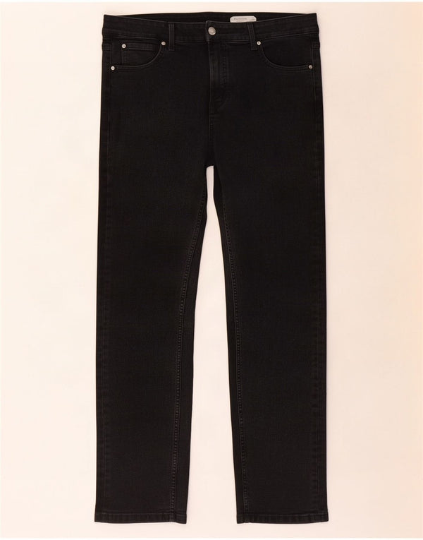 Marks & Spencer Damen The Sienna Straight Jeans UK 20 2XL W40 L27 Schwarz